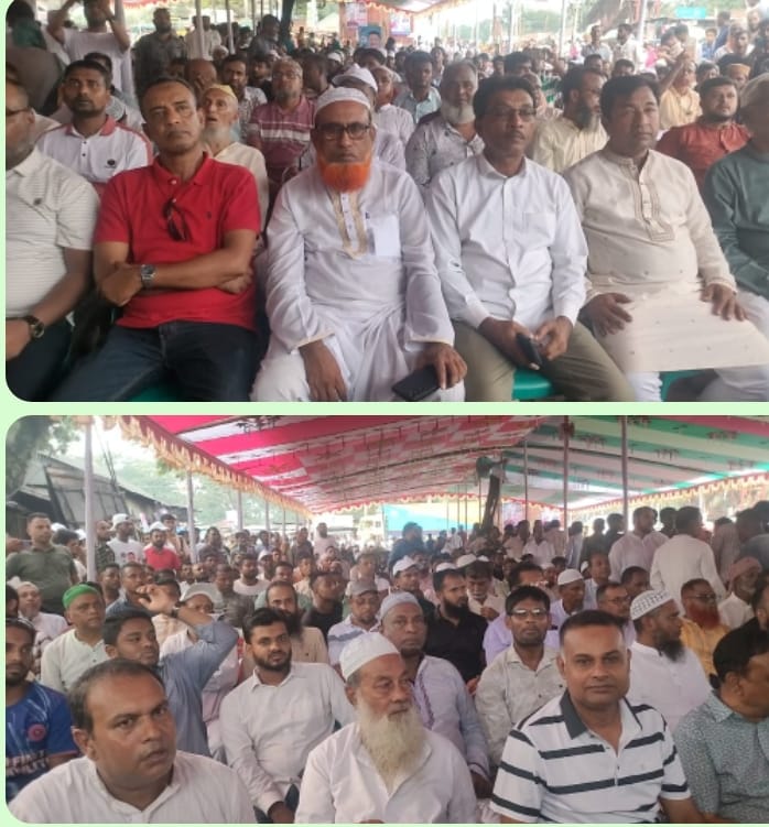 গাজীপুরের শ্রীপুর উপজেলা সদরের পৌর মুক্তমঞ্চে ১৭ বছর পর বিএনপির কর্মী সমাবেশ অনুষ্ঠিত হয়েছে