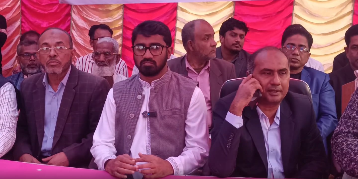 ঝিনাইদহের বিষয়খালী বাজারে নির্বাচনী সমাবেশে- রাশেদ খাঁন