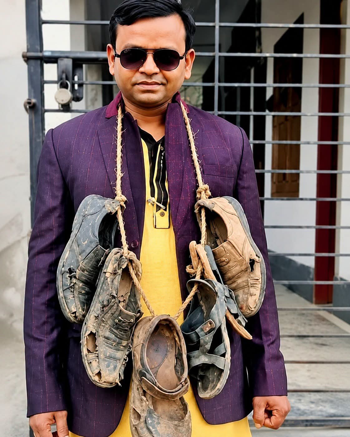 ফেসবুকে ছবি বিকৃত করে ‘জুতার মালা’, ইউপি সদস্যের জিডি